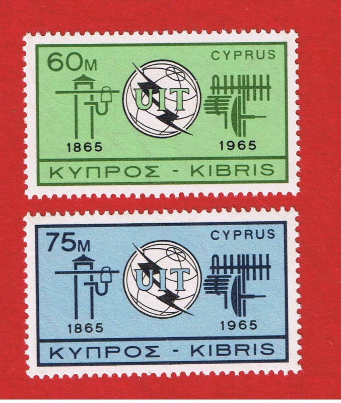 Cyprus #258-259  MNH OG   ITU   Free S/H