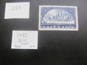 AUSTRIA 1933 MNH SC B110 SET XF $260 (253)