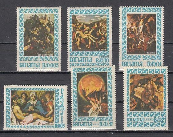 Panama, Scott cat. 476-476 E. Easter Religious Paintings issue. *