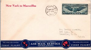 FFC 1939 - Trans-Atlantic Airmail - New York, Ny To Marseilles - F74817