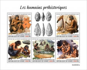 GUINEA - 2023 - Prehistoric Animals - Perf 5v Sheet - Mint Never Hinged