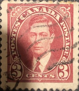 Canada 3c red  postage, stamp mix good perf. Nice colour used stamp hs:5