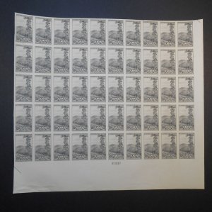 1935 National Parks 10c Sc 765 FARLEY sheet of 50, no gum as issued NGAI (K