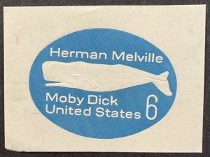 US #U554 Used F/VF - 6c Herman Melville Moby Dick 1970 CUTOUT [B39.9.1]