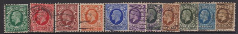 Great Britain Sc#210-220 Used Set