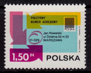 Poland 1970 MNH ~ Postal Code System ~ 1973