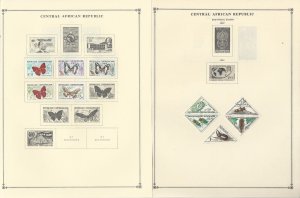 Central Africa Collection 1959-71 on 25 Scott International & Minkus Pages