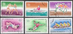 Romania 3184 - 3188 Issued in  1984 for Los Angeles  Olympics