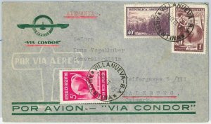 43436 - ARGENTINA - Postal History -  AIRMAIL COVER to FRANCE Via CONDOR - TAXED