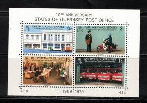 GUERNSEY Scott # 198a MNH Souvenir Sheet - Post Office 10th Anniversary