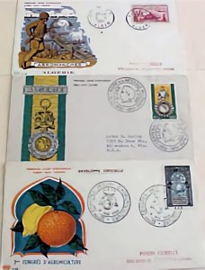 ALGERIA FDC 1952/1954 3 DIFF 