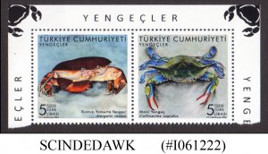 TURKEY - 2022 CRABS OF TURKEY / ANIMALS SE-TENANT 2V MNH