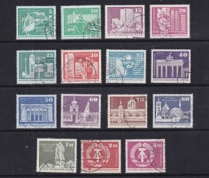 German Democratic Republic  DDR   #1430-1443A used 1973-74  definitive set