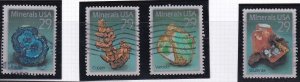 USA  1992 -  Minerals  Used set # 2700-2703