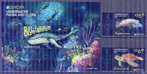 Azerbaijan 2024 Europa CEPT Underwater Fauna & Flora set of 2+ S/S MNH