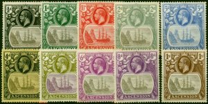 Ascension 1924-27 Set of 10 to 1s SG10-18 Good to Fine MM