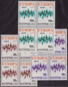 CYPRUS MNH Scott # 380-382 EUROPA Blocks (12 Stamps) -2