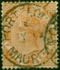 Mauritius 1887 50c Orange SG111 Good Used (2)