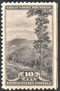 SC#749 10¢ National Parks: Great Smoky Mountains (1934) MNH