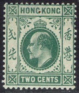 HONG KONG 1907 KEVII 2C MNH ** WMK MULTI CROWN CA