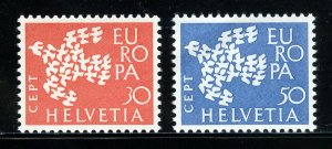 Switzerland 410-11 MNH,  Europa  Set from 1961.