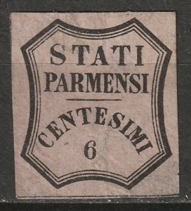 Italy Parma 1857 Sc PR1a newspaper MNG thin paper corner thin