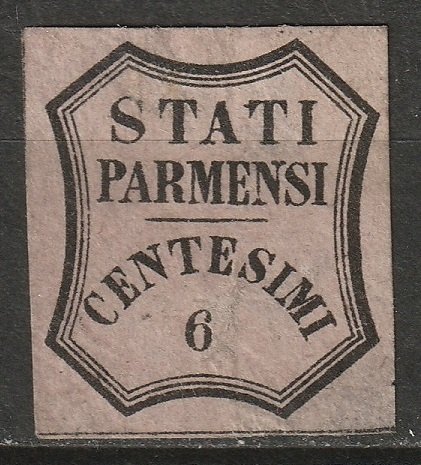 Italy Parma 1857 Sc PR1a newspaper MNG thin paper corner thin