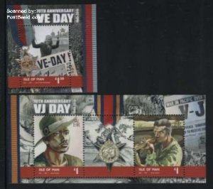Isle of Man 2015, World War II Vicory 2 s/s, MNH
