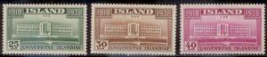Iceland 1938 SC# 209-11 M-hinged L59