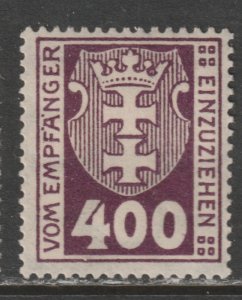 1923 Danzig - Sc J18 - MH VF - 1 single - Danzig Coat of Arms