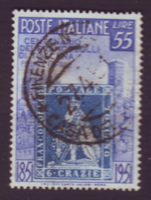 J22639 Jlstamps 1951 italy better hv of set used #589 stamp $37.50 scv