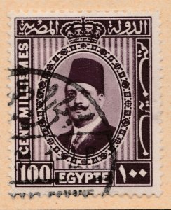 1930 EEGYPT King Fuad 100m Brown Lilac Used Stamp A29P25F33092-