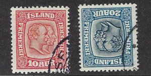 Iceland SC#104 & 107 Used F-VF...Worth a Close Look!