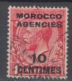 Great Britain - Morocco - 1925 KGV 10c on 1p Sc# 412 (9240)