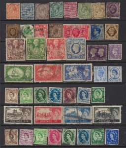 Great Britain small group of 76 Used stamps, see description (107)(ad4871)