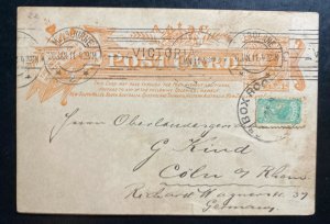 1911 Melbourne Australia Postal Stationery Postcard cover To Koln Germany