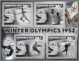 Stamps.Olympic Games 1952 1+1 sheets  perforated 2023 year Tanzania