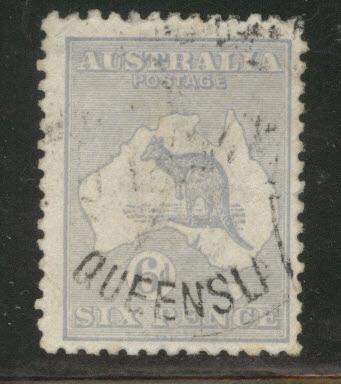 Australia Scott 48 used 6p ultra Kangaroo wmk 10 1915 CV$15