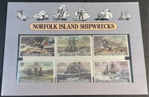 NORFOLK ISLAND # 293-298-MINT NEVER/HINGED--COMPLETE SET/SOUVENIR FOLDER--1982