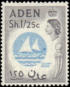 Aden #56, Incomplete Set, 1956, Hinged