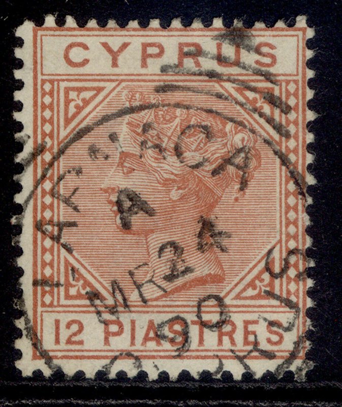 CYPRUS QV SG22, 12pi orange-brown, FINE USED. Cat £42. CDS 