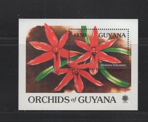 Guyana #2375  (1990 Orchids sheet) VFMNH CV $9.00