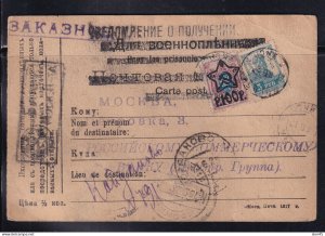 Russia/RSFSR 1923 Postal money order notification to POW  Censored 15513