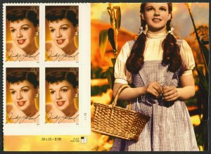 #4077 39c Judy Garland, Plate Block [S1111 LR] Mint **ANY 5=FREE SHIPPING**