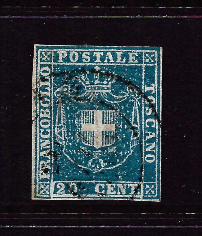 TUSCANY  1860  20c  DEEP BLUE  FU      SG 45  Sc 20a