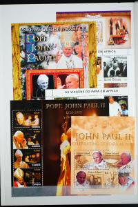 Worldwide Pope John Paul II Stamp Lot