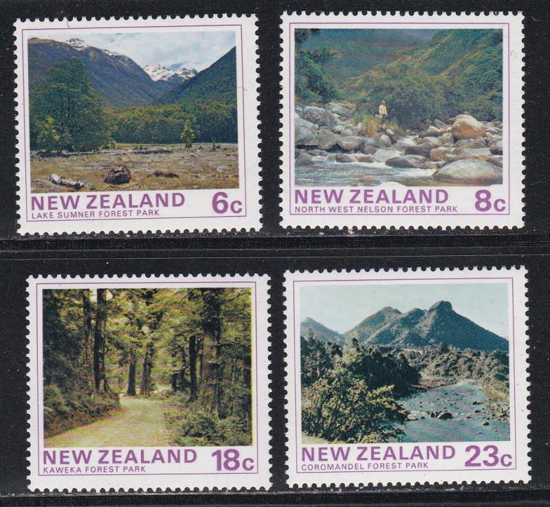 New Zealand # 577-580, State Forest Parks, NH, 1/2 Cat.