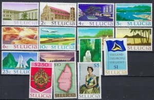 St Lucia 261-74A MLH 1970-73 set (ak1549)