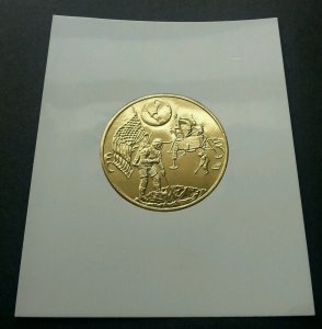 USA US NASA Apollo Space Astronomy (ms) MNH *gold foil *embossed *unusual *rare