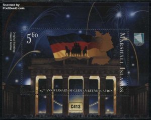 Marshall Islands 2015, 25 Years German Reunification s/s, MNH
